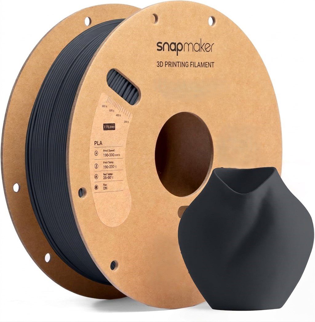 Filamento Snapmaker PLA 1.75mm Negro 1000g Filamento Snapmaker PLA 1.75mm Negro 1000g