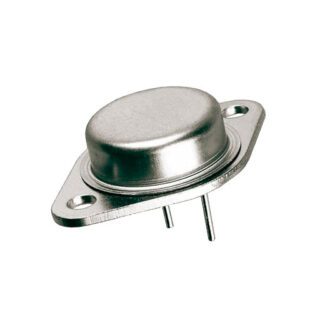 MOSFET IRF230 de canal N, 200V y 9A, en encapsulado metálico TO-3 para aplicaciones de potencia.