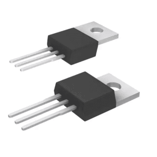 MOSFET IRF721 de canal N, 350V y 3.3A, en encapsulado TO-220 para aplicaciones de conmutación de potencia.
