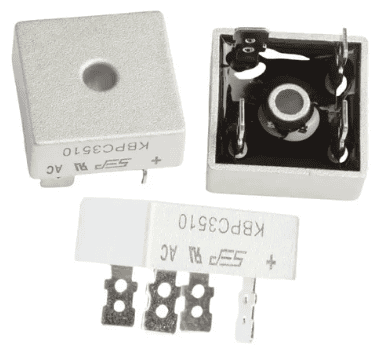 Puente Rectificador KBPC3510 35A 1000V Puente rectificador KBPC3510 de 35A y 1000V para conversión de corriente AC a DC.
