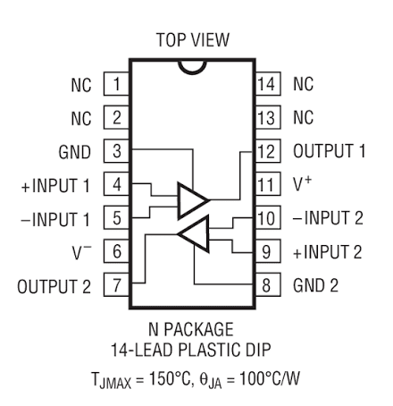 Comparador de Voltaje Dual LM319 DIP-14 Comparador de Voltaje Dual LM319 DIP-14 - Imagen 2