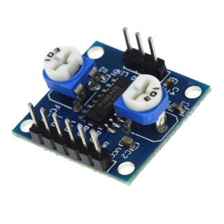 Módulo amplificador de audio PAM8406 Clase D estéreo de 5W por canal para alimentación de 5V.