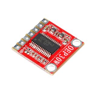 Módulo amplificador de audio monofónico OEP30W Clase D de 30W con alimentación DC de 7,5 a 24V.