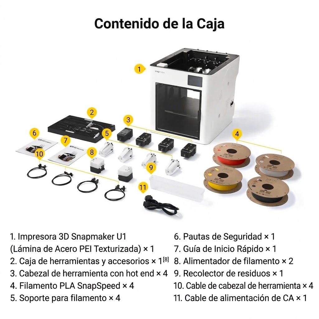 Snapmaker U1 Impresora 3D - Multi Filamento Snapmaker U1 Impresora 3D - Multi Filamento - Imagen 2