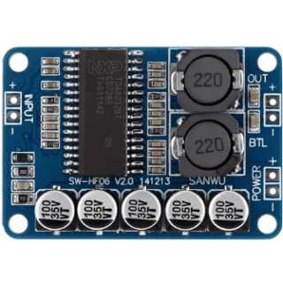 Circuito integrado TDA8932 amplificador de audio Clase D de alta eficiencia en encapsulado HTSSOP-32.