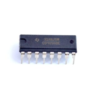 Circuito integrado CD4056B decodificador BCD a 7 segmentos LCD con latch en encapsulado DIP-16.