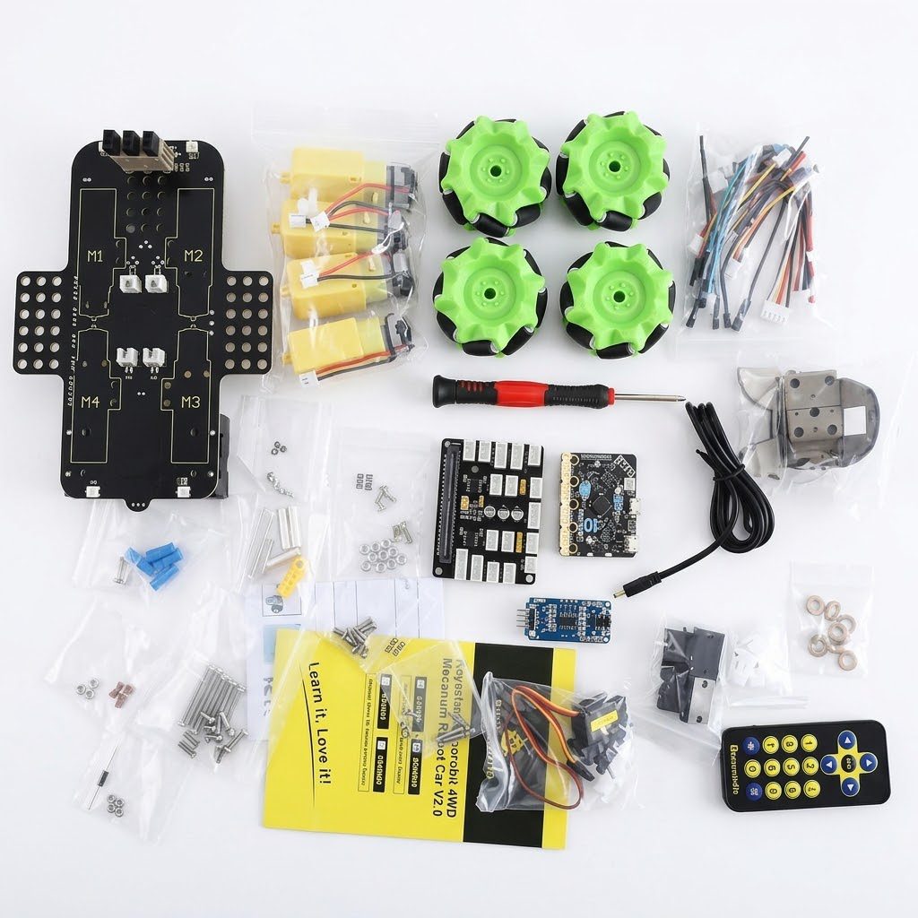 Micro:bit 4WD Mecanum Robot Car V2.0 KS4034F Micro:bit 4WD Mecanum Robot Car V2.0 KS4034F - Imagen 3