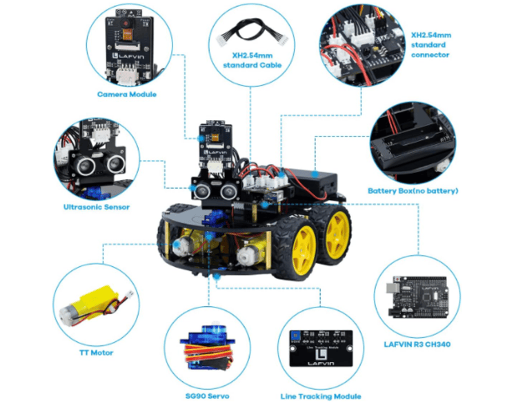 LAFVIN R3 Smart Robot Car con Cámara LAFVIN R3 Smart Robot Car con Cámara - Imagen 5