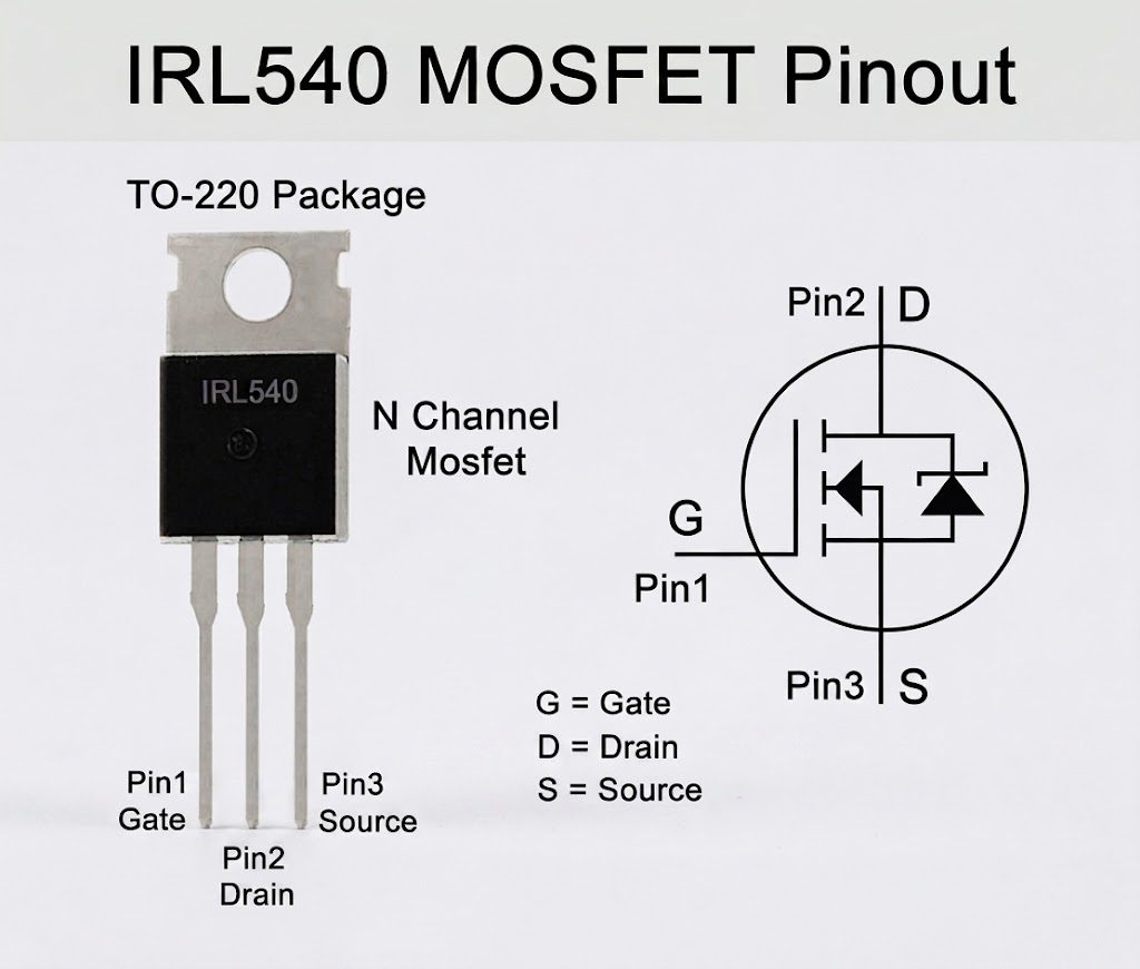 IRL530N MOSFET Canal N de Potencia 100 V 17 A IRL530N MOSFET Canal N de Potencia 100 V 17 A - Imagen 2