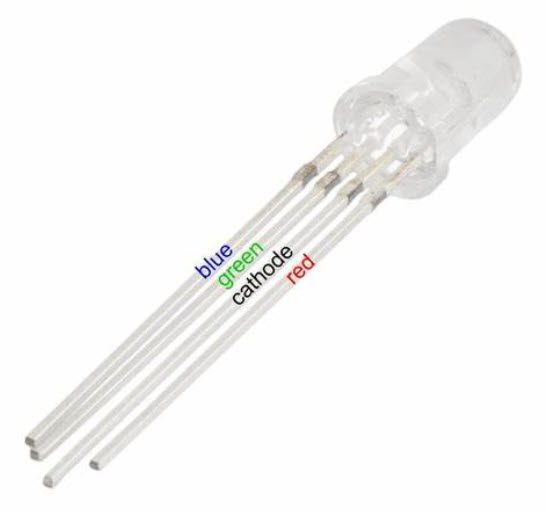 Diodo LED RGB de 10mm de Ánodo Común – 4 Pines Diodo LED RGB de 10mm de Ánodo Común – 4 Pines - Imagen 3