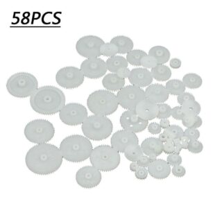 Kit de 58 Engranajes de Plástico Módulo 0.5 para Robots y Proyectos DIY