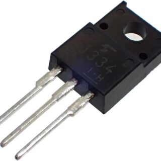 Transistor MOSFET 2SJ334 de canal P, 60 V y 30 A, en encapsulado TO-220NIS.