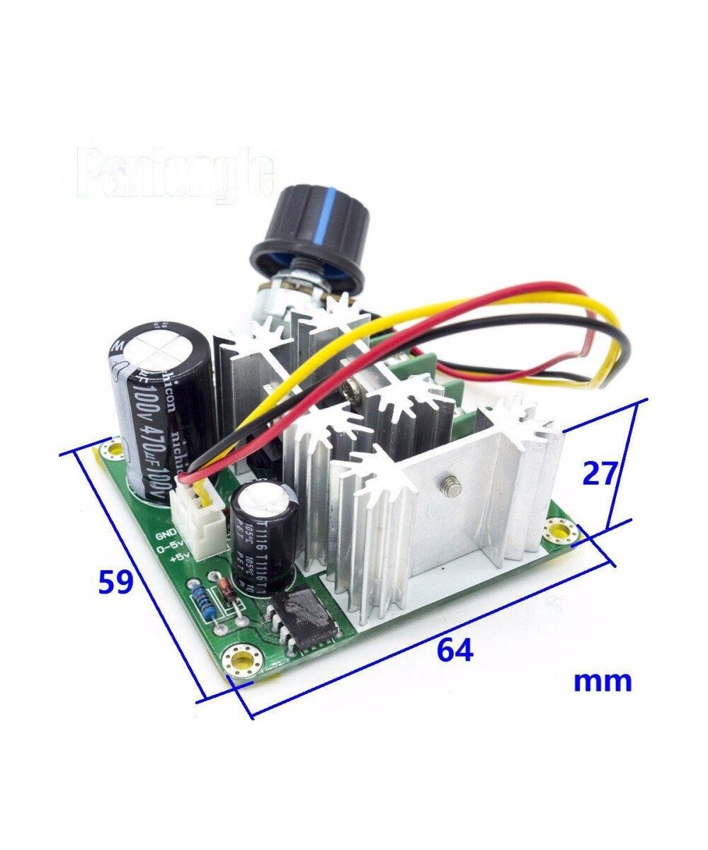 Controlador de Velocidad de Motor DC 6V-90V 15A PWM Controlador de Velocidad de Motor DC 6V-90V 15A PWM - Imagen 3