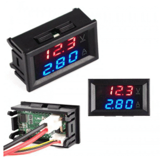 Voltímetro y Amperímetro Digital DC 0-100V 10A con Pantalla LED