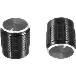 Perilla de Control para Potenciómetro de Aluminio - Negro 13x17mm