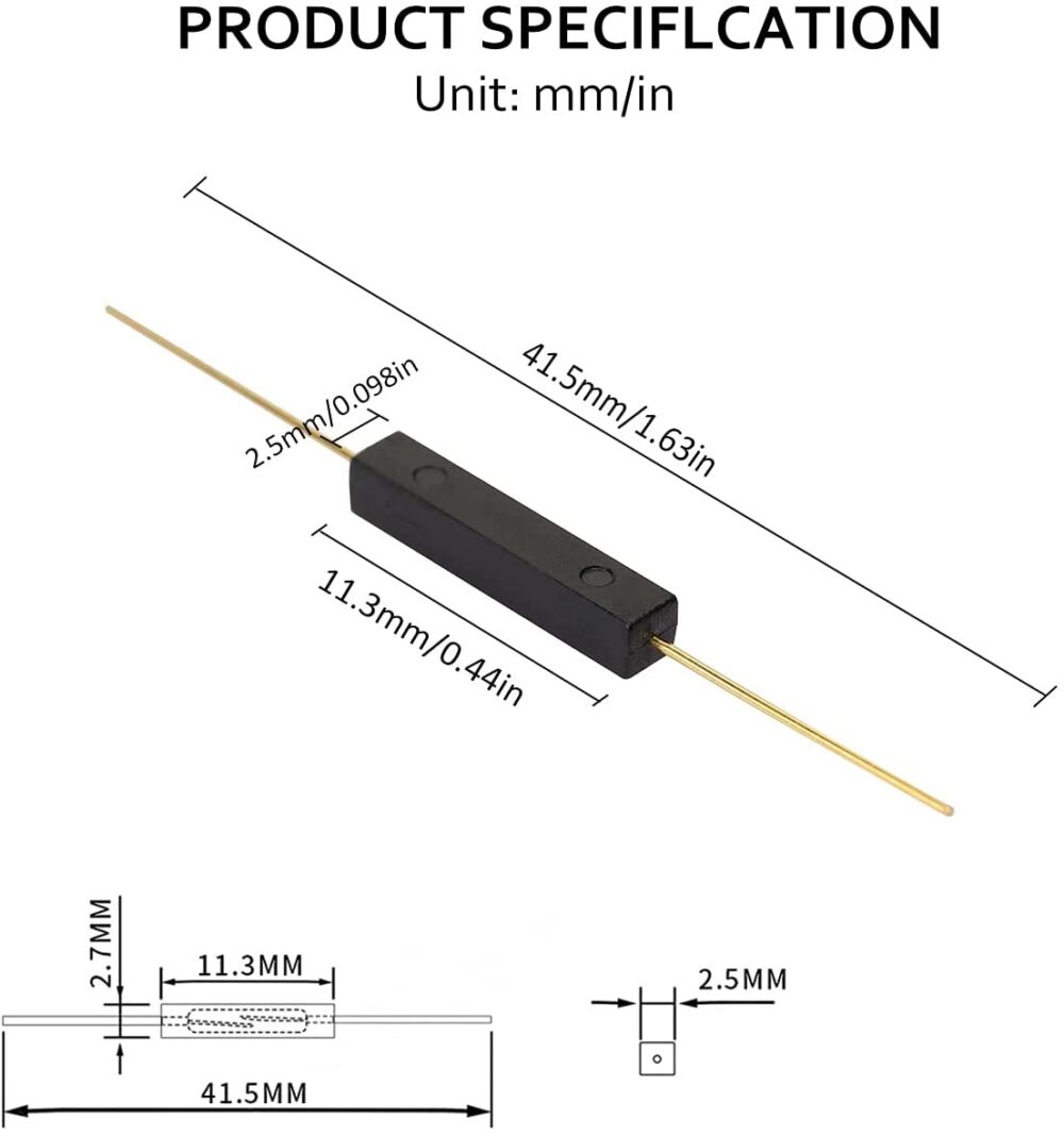 Reed Switch Interruptor Magnético de Plástico ABS - Imagen 3
