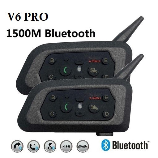 Ejeas V6Pro 2xIntercomunicador Casco Moto Bluetooth para
