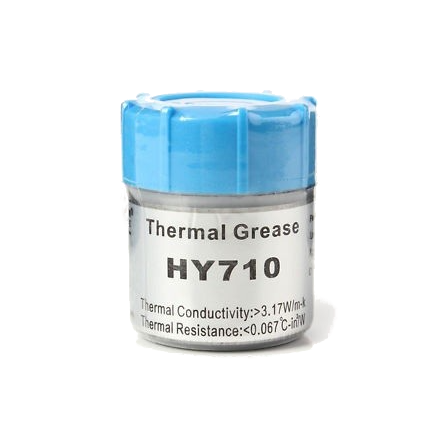 Kit de tubo de pasta térmica HY710 de 0.7 oz / 20 g, 3.17 W/MK, disipador  de calor de grasa de silicona plateada de alto rendimiento para CPU