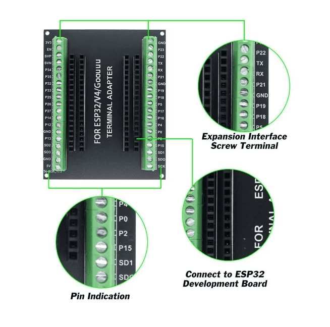 Placa de desmontaje ESP32 38 pines - Imagen 2