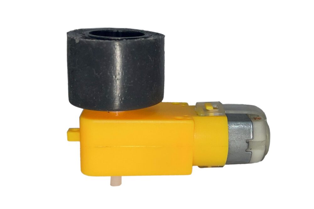 Par de Llantas llanta para motorreductor - motor amarillo - alta adherencia - Imagen 6