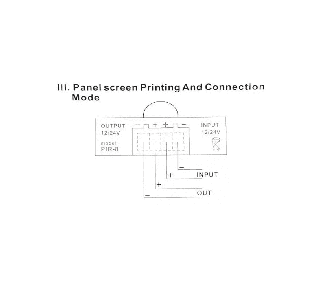 Módulo PIR-8 Sensor de Movimiento Infrarrojo 6A 12V-24V Módulo PIR-8 Sensor de Movimiento Infrarrojo 6A 12V-24V - Imagen 7
