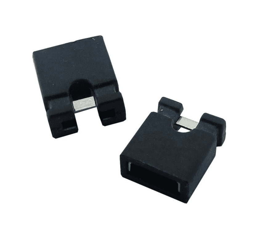 Conector Jumper 2.54 mm 2P con Tapa Abierta Pack x10