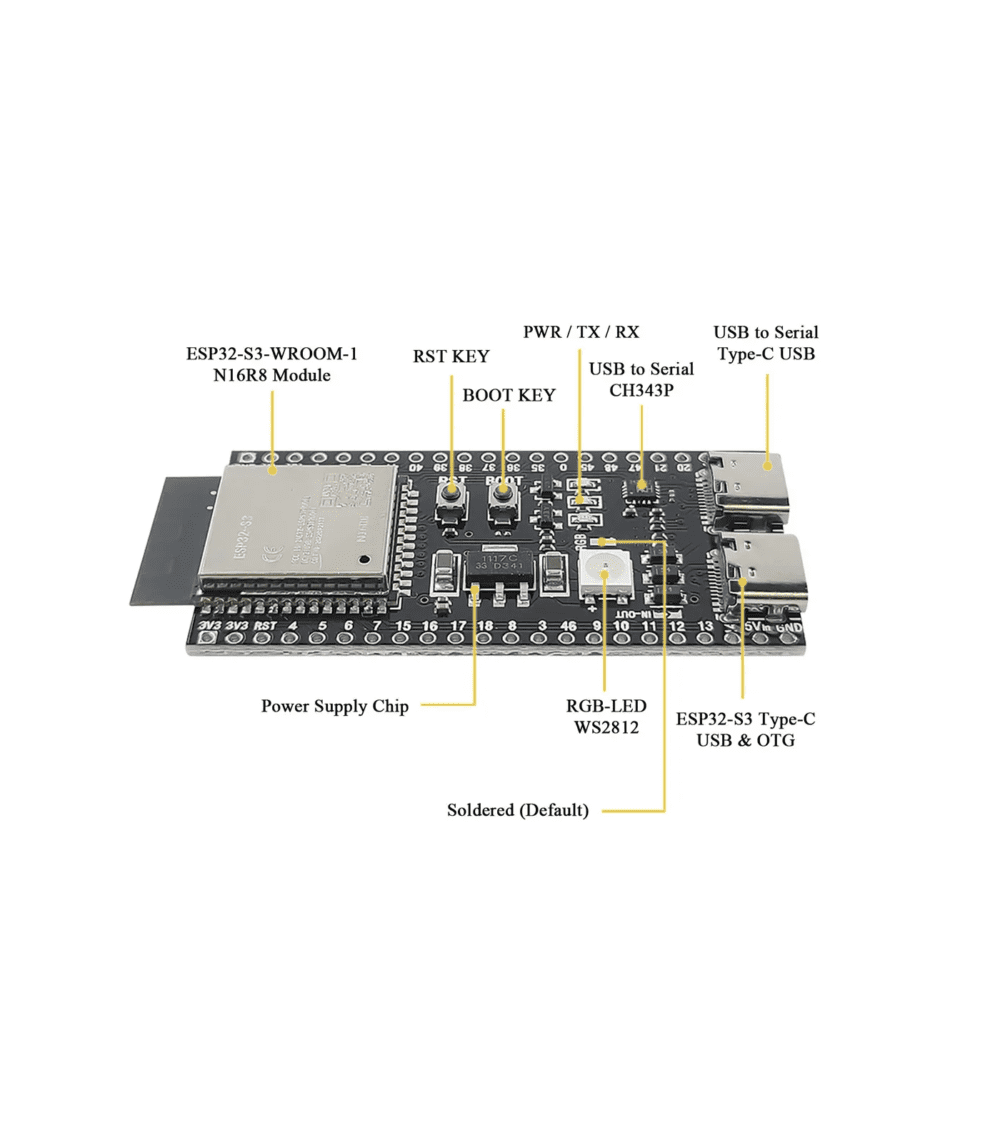 Placa ESP32-S3 N16R8 Tipo C - Imagen 4