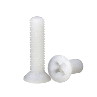 Tornillo avellanado de nailon (Nylon) M3×10mm blanco - 10 Unidades