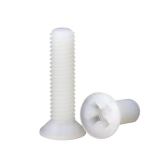 Tornillo avellanado de nailon (Nylon) M3×10 blanco