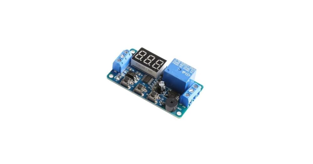 Módulo relé temporizador digital con zumbador y 3 botones DC 12V - Imagen 2