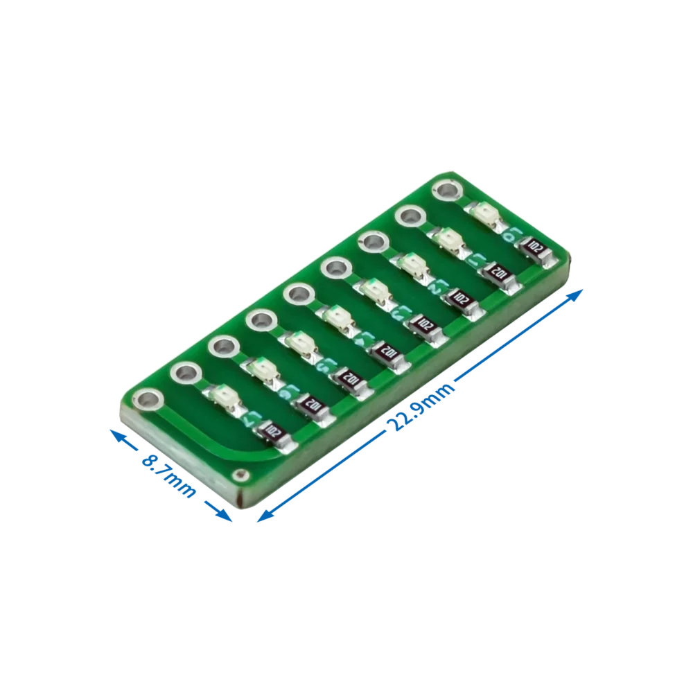 Indicador LED de 8 segmentos para prueba de puerto