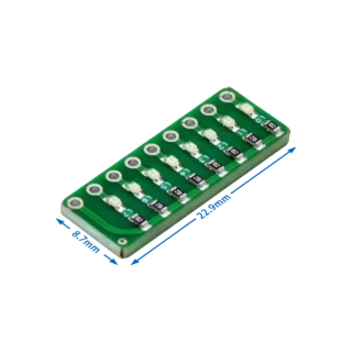 Indicador LED de 8 segmentos para prueba de puerto