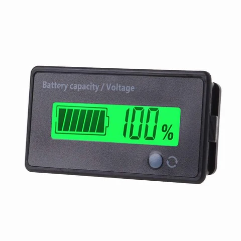 Voltímetro para batería 12-84VDC color verde