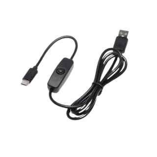 Cable de alimentación USB tipo C con interruptor ON/OFF para Pi 4B