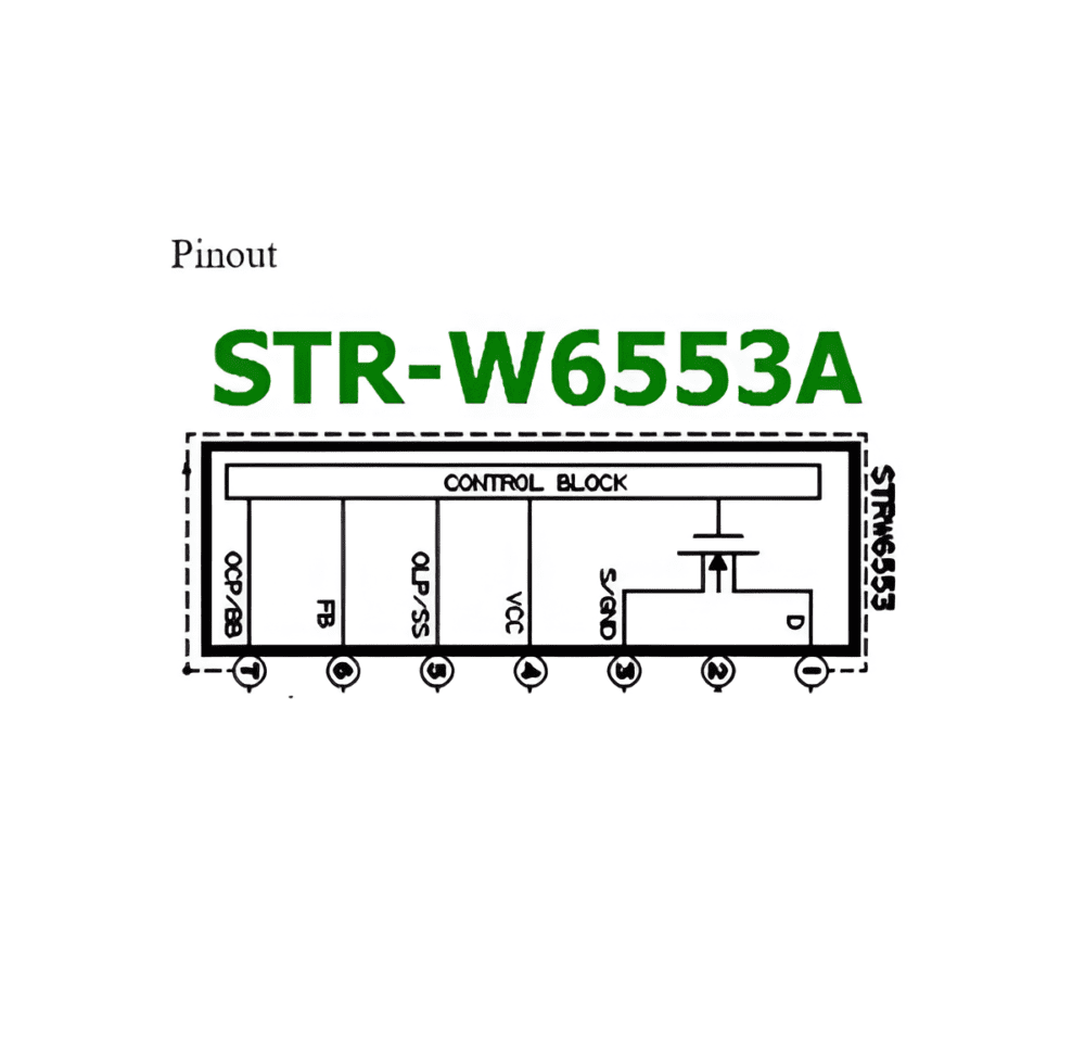 Regulador de fuente de alimentación conmutada STR W6553A - Imagen 3