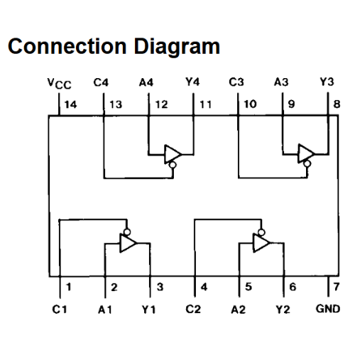buffer triestado Cuádruple 74LS125A - Imagen 2