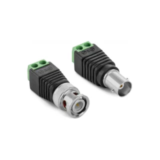 Bornera 2 Pines a Conector BNC Macho / Hembra