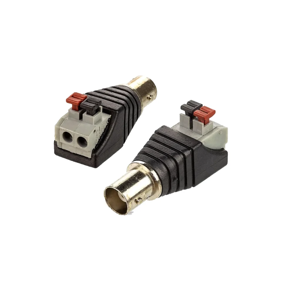 Conector de 2 pines de Presión a BNC Hembra