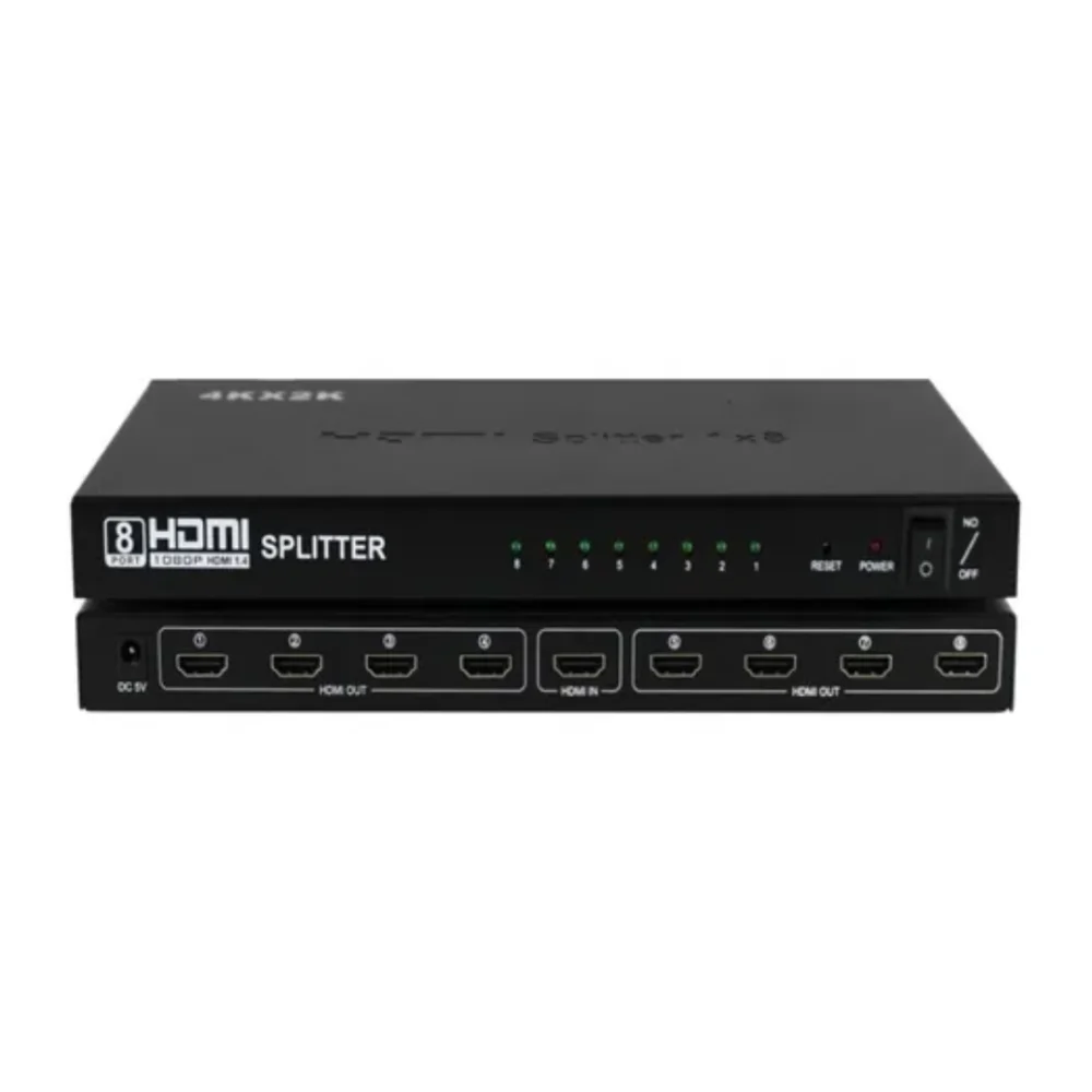 Divisor Splitter HDMI 1x8 Alta Definición 1920×1080p / 3D / 4K