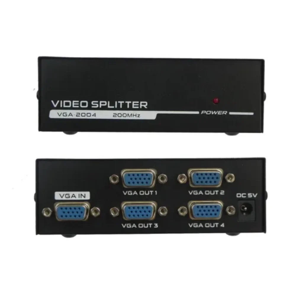 Splitter VGA 1 Entrada 4 Salidas (Multiplicador de Puertos VGA)