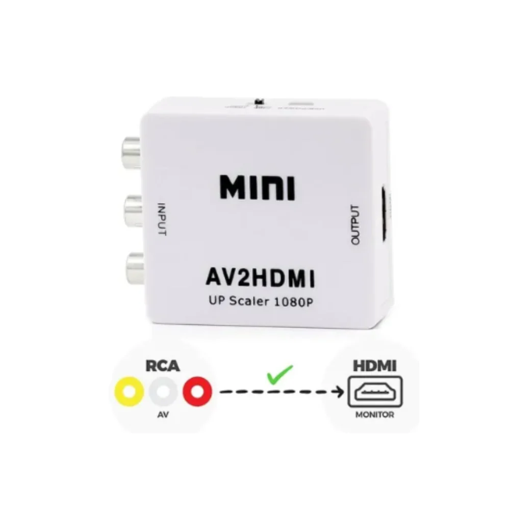 Adaptador Conversor RCA AV Analógico a HDMI Digital - Imagen 2