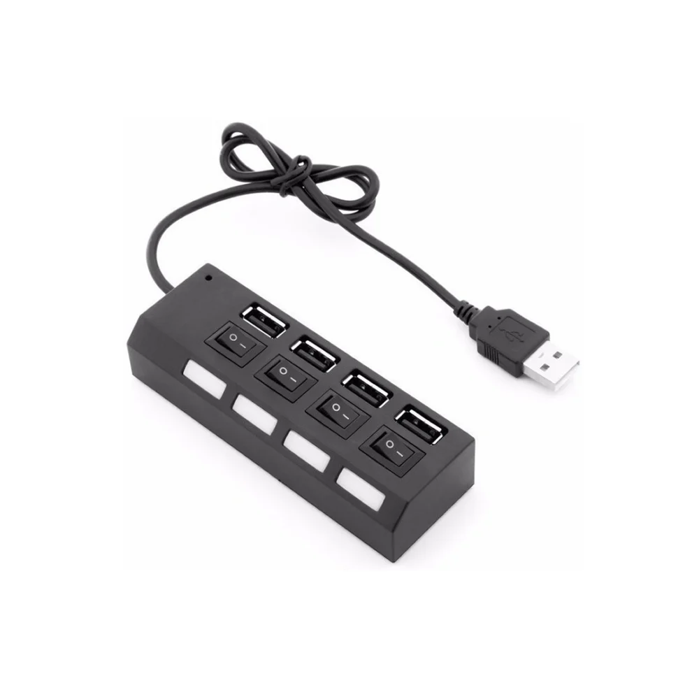 Hub USB 4 Puertos (Multiplicador USB con Switch e Indicador LED) - Imagen 2