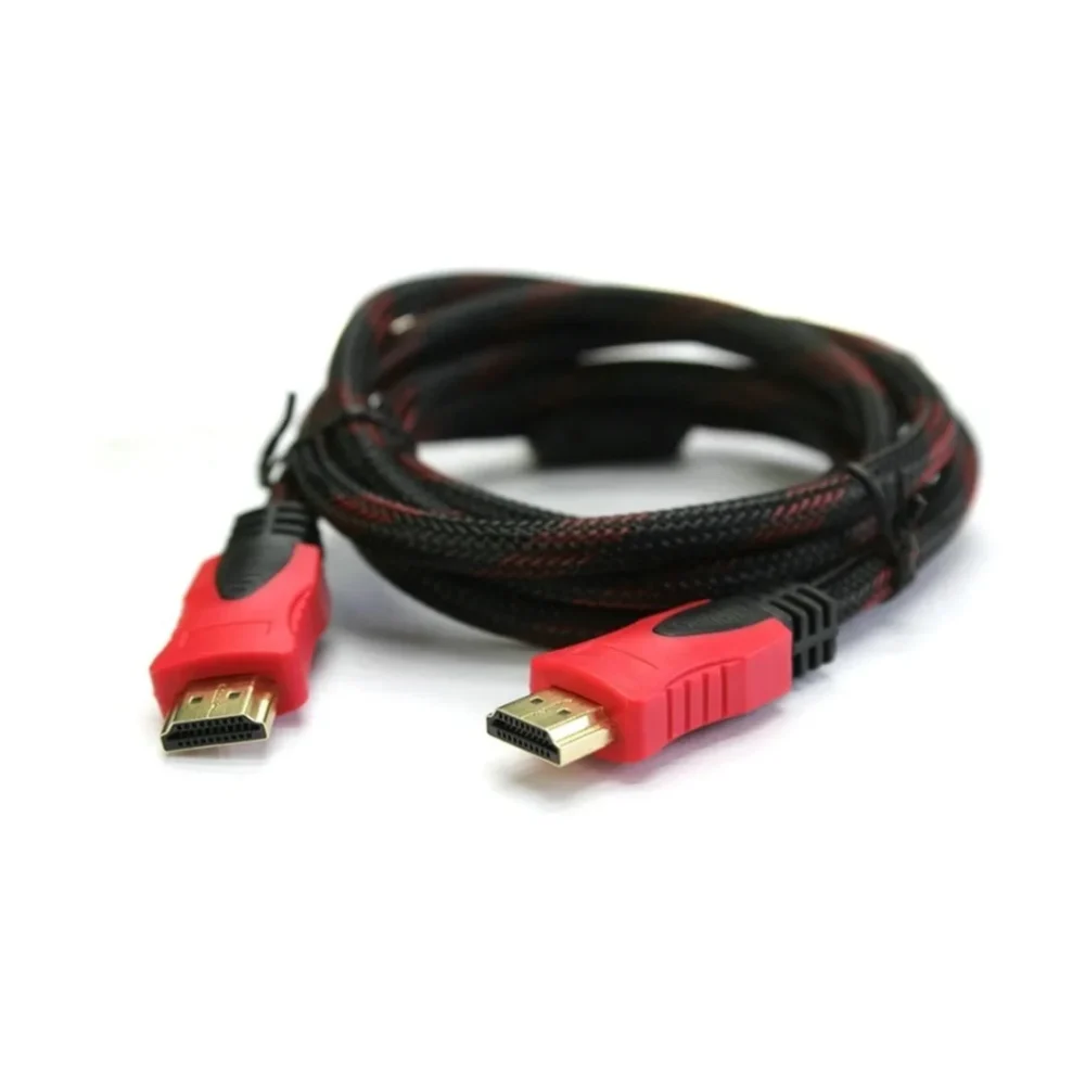 Cable HDMI Rojo/Negro Alta Definición  Enmallado