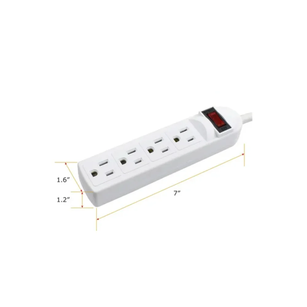 Extensión Multitoma Eléctrica de 4 Entradas - Imagen 3