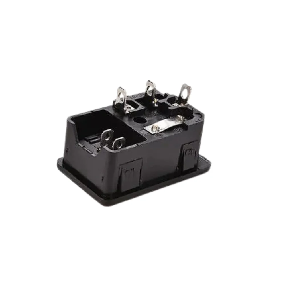Adaptador - Toma Macho Chasis con Interruptor y Portafusible - Imagen 2