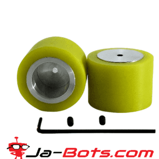 Llantas Minisumo 31x23mm Par Amarillo con Tornillos