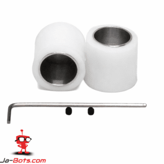 Llantas MiniBlack 24×23 mm – Par Blanco con Tornillos