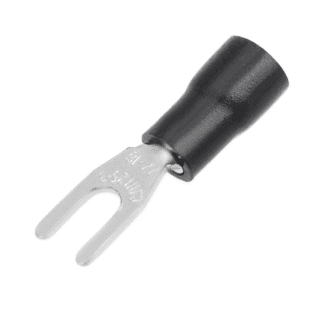 Terminal de Horquilla Preaislado SV1.25-3 Negro para Cable Eléctrico