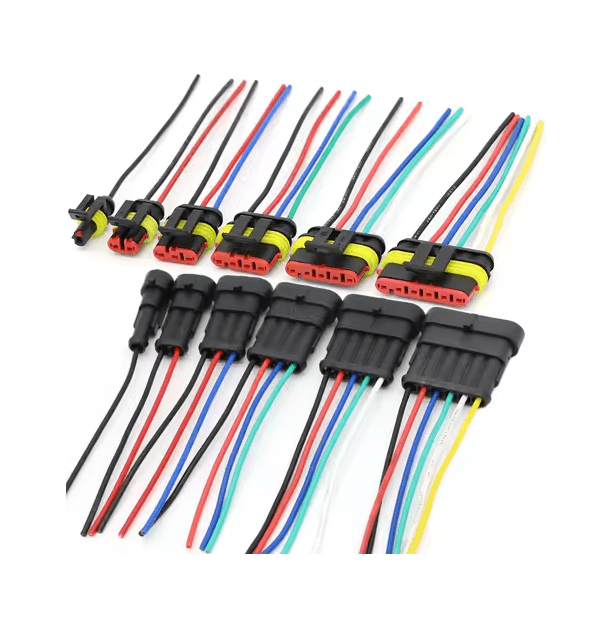 Conector Impermeable Automotriz Macho/Hembra 1/2/3/4/5/6 Pines