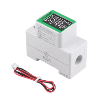 Medidor Digital de Energía Voltímetro Amperímetro PZEM-008 AC 50–300V / 100A Riel DIN